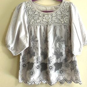 Summer top -light grayish purple